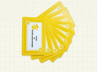 Yellow concept card deck
